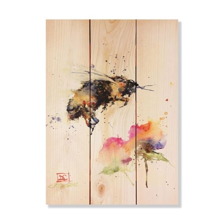 WILE E. WOOD 11 x 15 in. Crousers Bee &amp; Flower Wood Art DCBF-1115